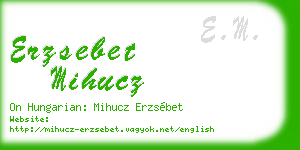 erzsebet mihucz business card